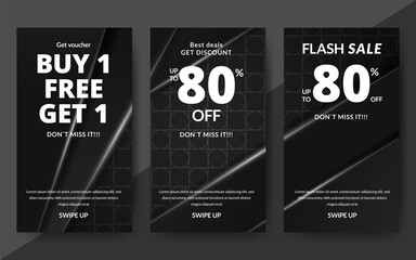 Wall Mural - Flash sale discount banner template promotion, end of season special offer banner, template design for media promotions and social media promo, vector illustration.