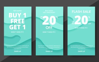 Wall Mural - Flash sale discount banner template promotion, end of season special offer banner, template design for media promotions and social media promo, vector illustration.