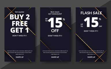 Wall Mural - Flash sale discount banner template promotion, end of season special offer banner, template design for media promotions and social media promo, vector illustration.