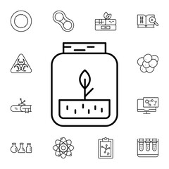 Poster - Sprout flat vector icon in biology pack