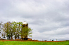 Silo On Farm Ground In Tennessee