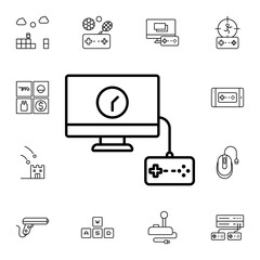 Fototapete - Game, lags, computer, game controller flat vector icon in esport pack