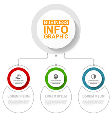 Poster - Business infographic vector template with 3 options, educational diagram in eps 10