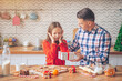 © travnikovstudio - Family of dad and daughter on Christmas vacation