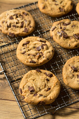 Canvas Print - Warm Homemade Chocolate Chip Cookies