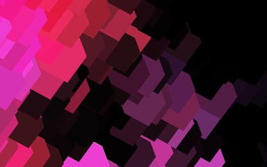 Dark Pink vector pattern in square style.