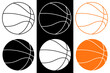 set of basketball ball icons. Team sports, active lifestyle. Isolated vector on white background