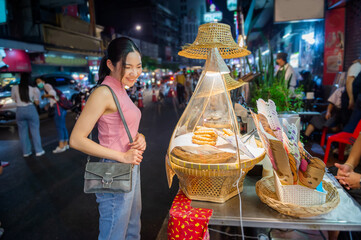 Wall Mural - street food chinatown bangkok