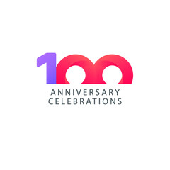 100  years anniversary design template.