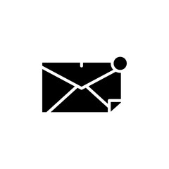 Poster - message vector icon solid style. Perfect for website, application, commerce, presentation, logo and more. simple, thin and modern solid icon
