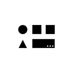 Poster - category vector icon solid style. Perfect for website, application, commerce, presentation, logo and more. simple, thin and modern solid icon