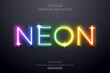 Neon Rainbow Editable Text Effect Font Style