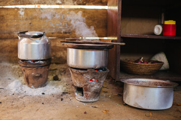 Wall Mural - african cooking place