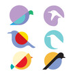 Bird logo icon design set