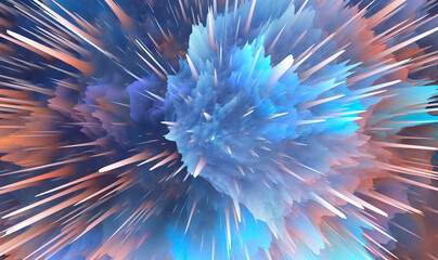 Wall Mural - Abstract color universe explosion cool creative pattern background art