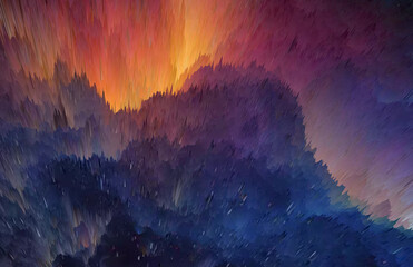 Wall Mural - Abstract color universe explosion cool creative pattern background art