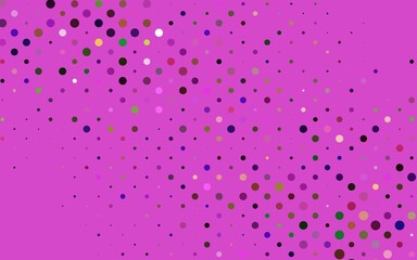 Poster - light multicolor, rainbow vector backdrop with dots.