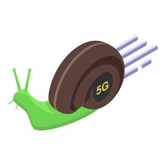 Poster - 5g internet speed icon. Isometric of 5g internet speed vector icon for web design isolated on white background