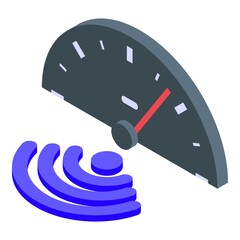 Poster - Wifi test internet speed icon. Isometric of wifi test internet speed vector icon for web design isolated on white background