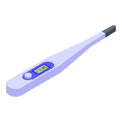 Poster - Instrument digital thermometer icon. Isometric of instrument digital thermometer vector icon for web design isolated on white background