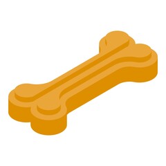 Sticker - Dog food bone icon. Isometric of dog food bone vector icon for web design isolated on white background