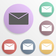 Poster - Place of mail badge color set icon. Simple glyph, flat vector of map icons for ui and ux, website or mobile application