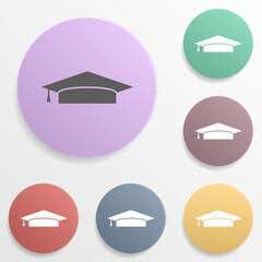 Poster - University place badge color set icon. Simple glyph, flat vector of map icons for ui and ux, website or mobile application