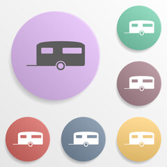 Poster - Place for trailers badge color set icon. Simple glyph, flat vector of map icons for ui and ux, website or mobile application