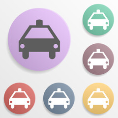 Poster - Place of taxi badge color set icon. Simple glyph, flat vector of map icons for ui and ux, website or mobile application