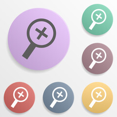 Poster - Approximation sign badge color set icon. Simple glyph, flat vector of map icons for ui and ux, website or mobile application