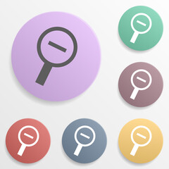 Poster - Decrement badge color set icon. Simple glyph, flat vector of map icons for ui and ux, website or mobile application