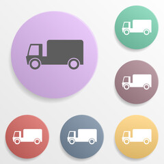 Poster - Parking lot for freight badge color set icon. Simple glyph, flat vector of map icons for ui and ux, website or mobile application