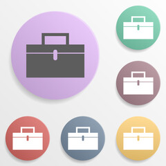 Poster - Place of master badge color set icon. Simple glyph, flat vector of map icons for ui and ux, website or mobile application