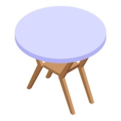 Poster - Dinning table icon. Isometric of dinning table vector icon for web design isolated on white background