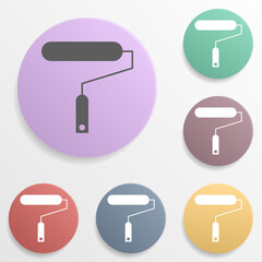 Poster - Place of painting badge color set icon. Simple glyph, flat vector of map icons for ui and ux, website or mobile application