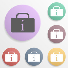 Poster - Place of information office badge color set icon. Simple glyph, flat vector of map icons for ui and ux, website or mobile application