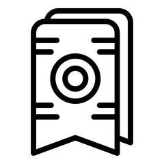 Poster - Element bookmark icon. Outline element bookmark vector icon for web design isolated on white background