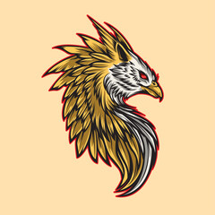 griffin head illustration