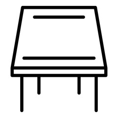 Poster - Classic table icon. Outline classic table vector icon for web design isolated on white background