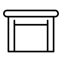 Poster - Wooden table icon. Outline wooden table vector icon for web design isolated on white background