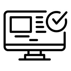 Poster - Pc control icon. Outline pc control vector icon for web design isolated on white background