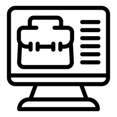 Poster - job recruitment icon. outline job recruitment vector icon for web design isolated on white backgroun