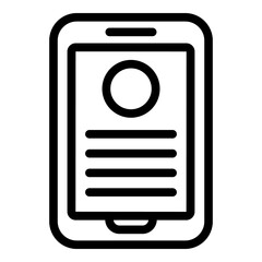 Poster - Recruitment app icon. Outline recruitment app vector icon for web design isolated on white background