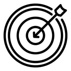 Poster - job target icon. outline job target vector icon for web design isolated on white background