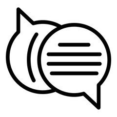 Poster - Recruitment chat icon. Outline recruitment chat vector icon for web design isolated on white background