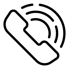 Poster - Call event icon. Outline call event vector icon for web design isolated on white background