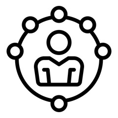 Poster - Event manager icon. Outline event manager vector icon for web design isolated on white background