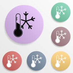 Poster - Degree of cooling badge color set icon. Simple glyph, flat vector of wash icons for ui and ux, website or mobile application