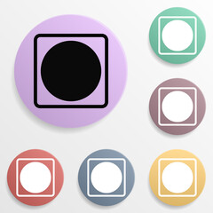 Poster - You can squeeze and dry badge color set icon. Simple glyph, flat vector of wash icons for ui and ux, website or mobile application