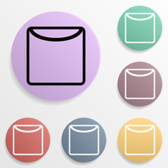 Poster - Drying in unfolded form badge color set icon. Simple glyph, flat vector of wash icons for ui and ux, website or mobile application